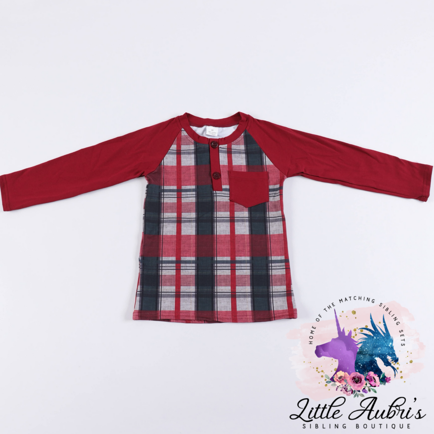 Tartan Plaid Pocket Henley