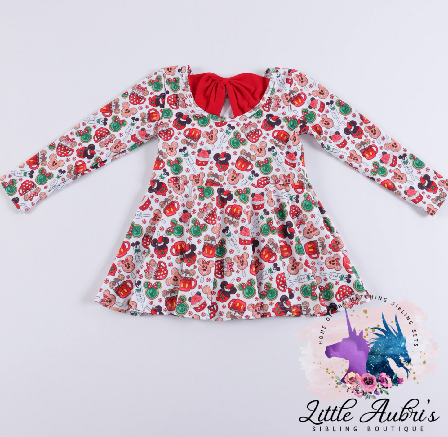 Christmas on Main St. Bow Back Peplum