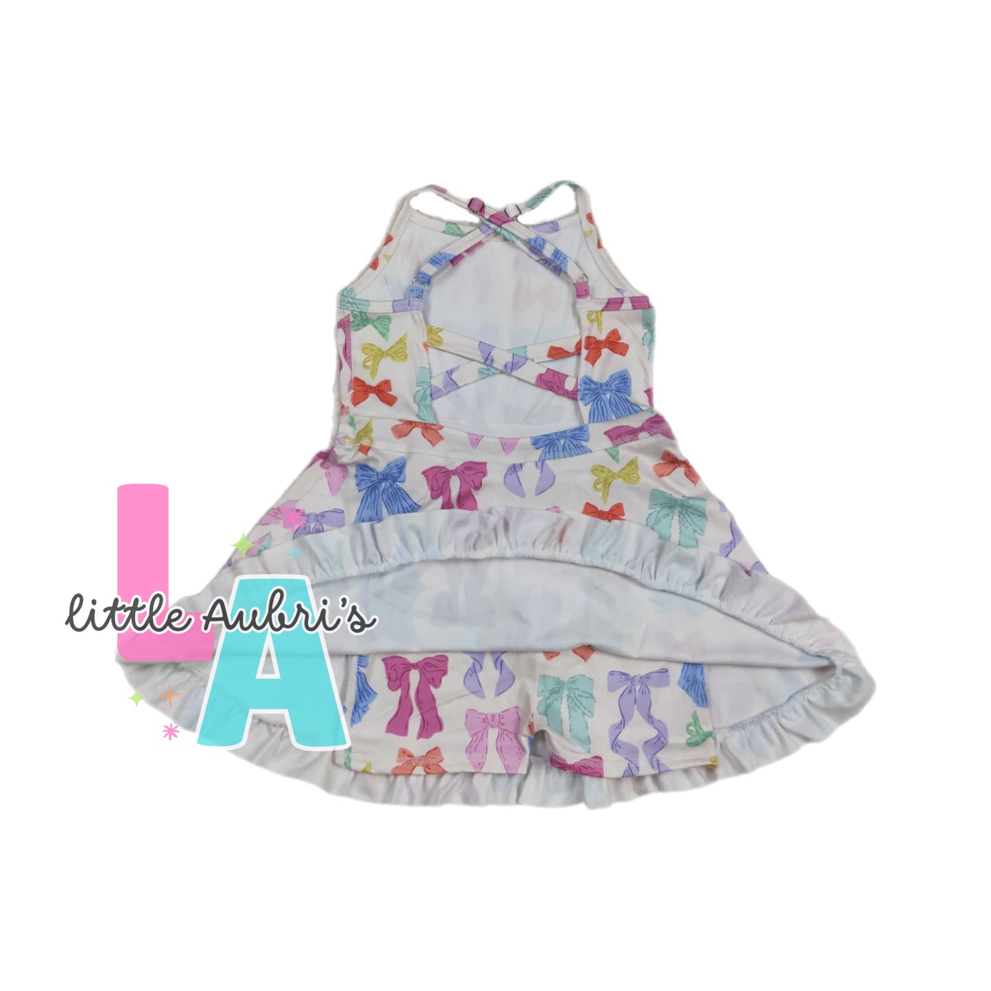 Multicolor Bow Athletic Dress ETA Late August