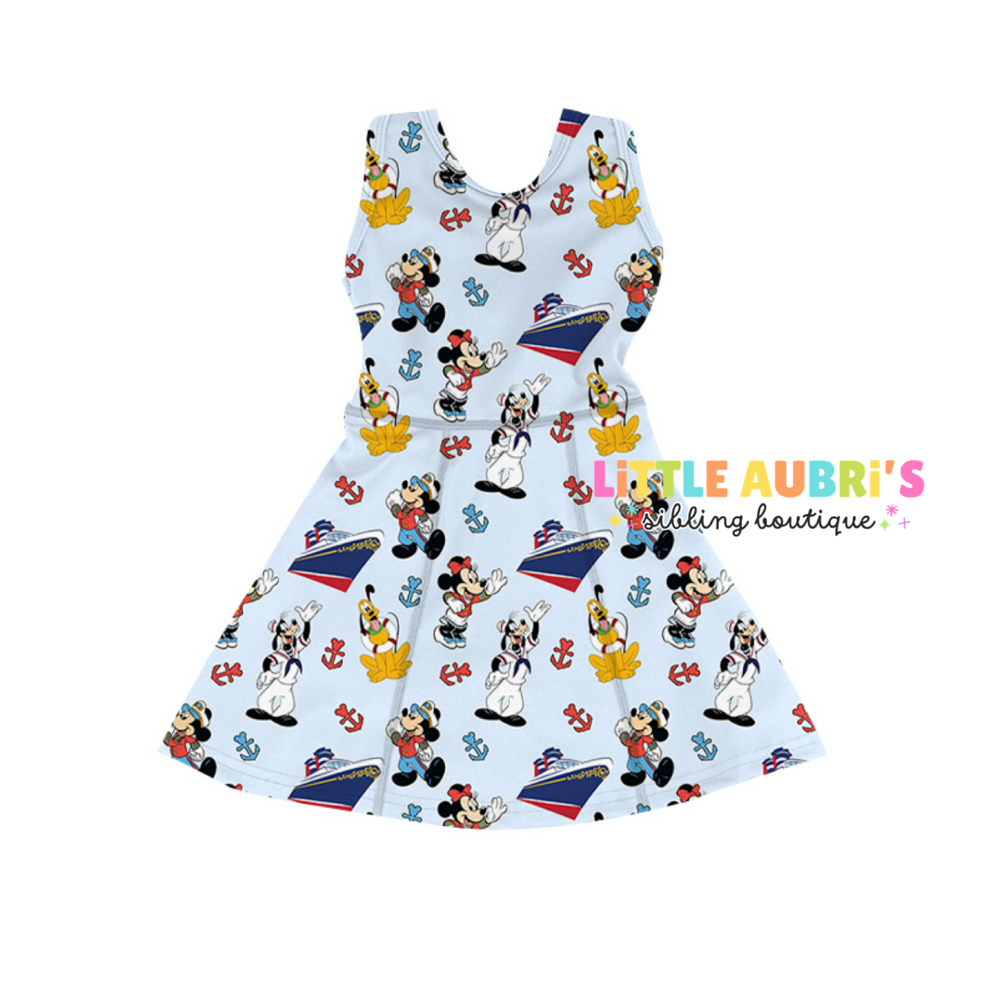 MOUSE CRUISE Athletic Dress + Detached Shorts Set (*SHIPS EARLY AUGUST)