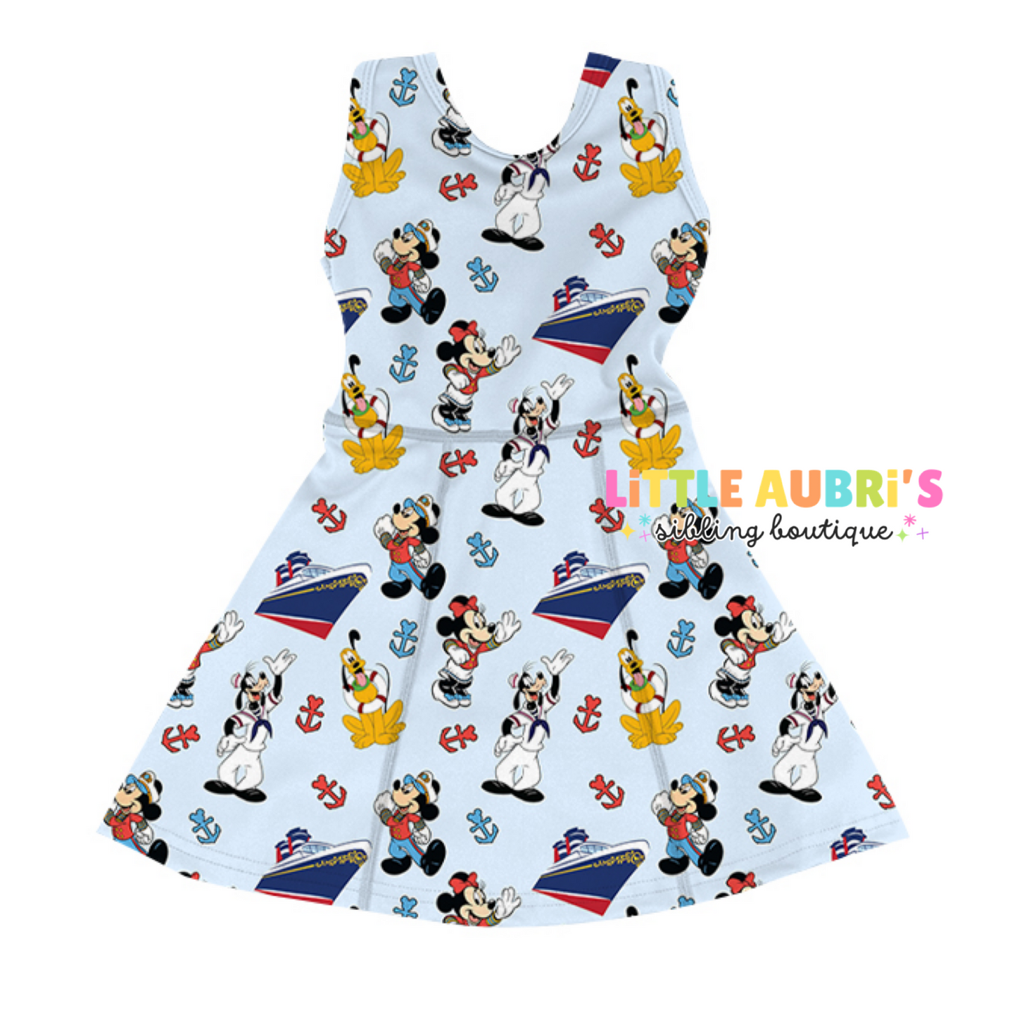 Adult MOUSE CRUISE Athletic Dress + Detached Shorts Set (*SHIPS EARLY AUGUST)