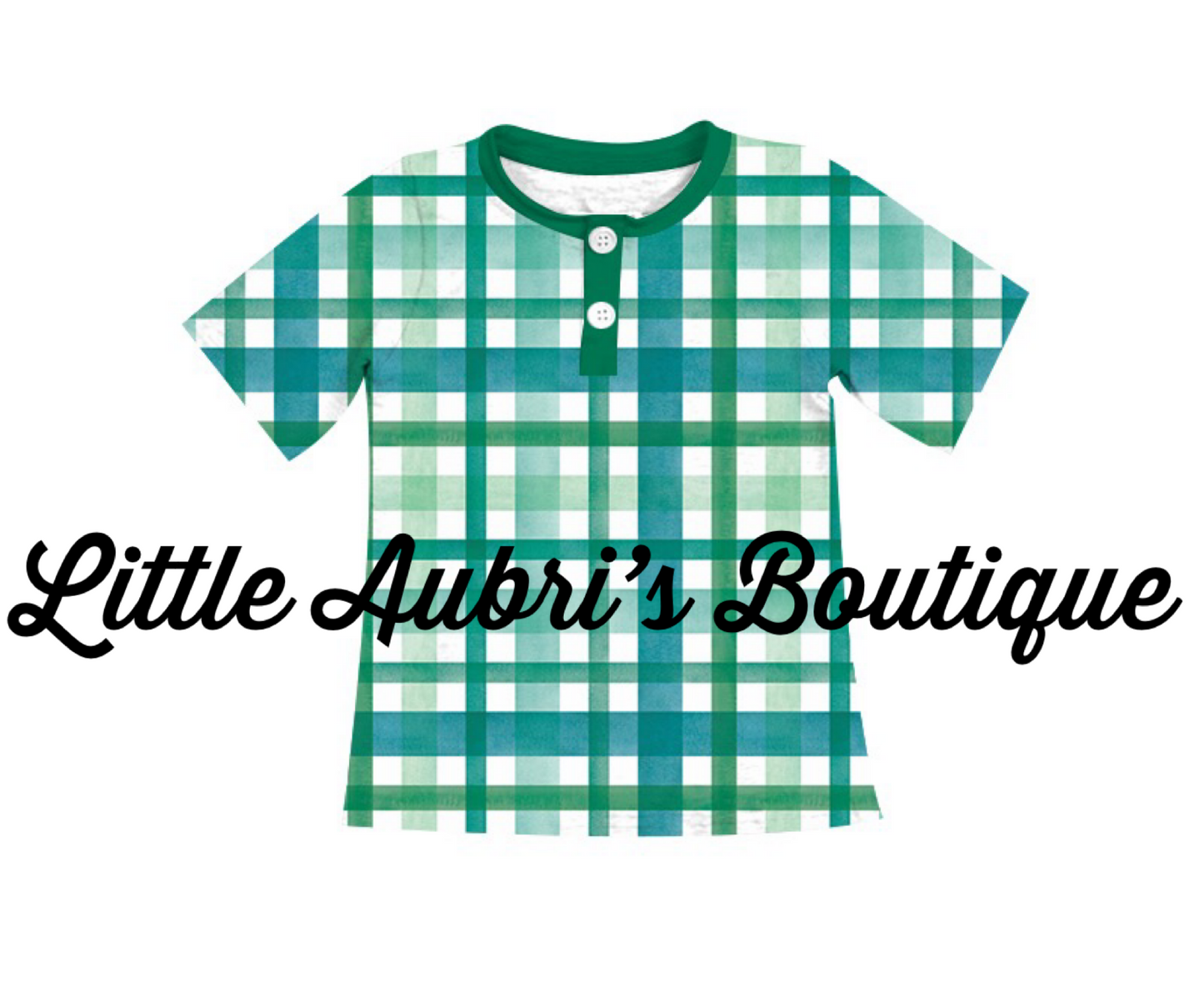PREORDER Green Gingham Pocket Henley CLOSES 11/20