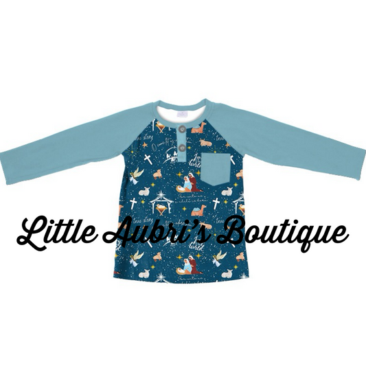 Joy to the World Pocket Henley