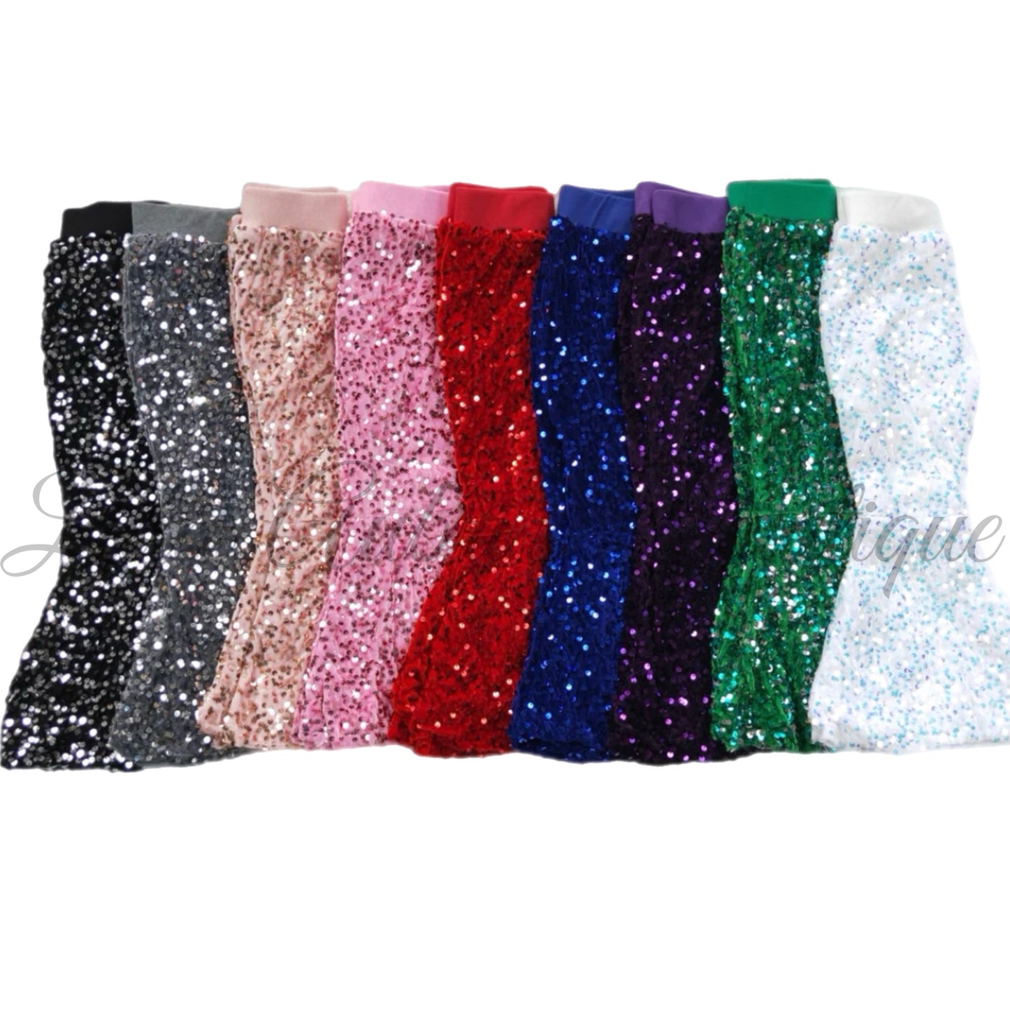 Sequin Bell Bottoms (9 Color Options) ETA Early March