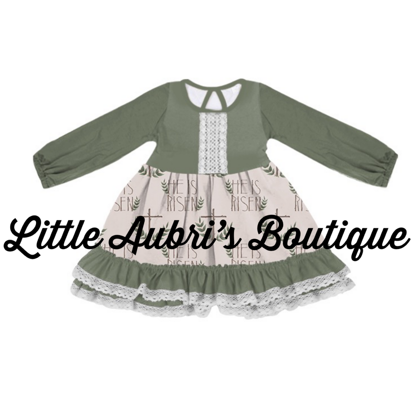 PREORDER He is Risen Long Sleeve Lace Dress CLOSES 11/24