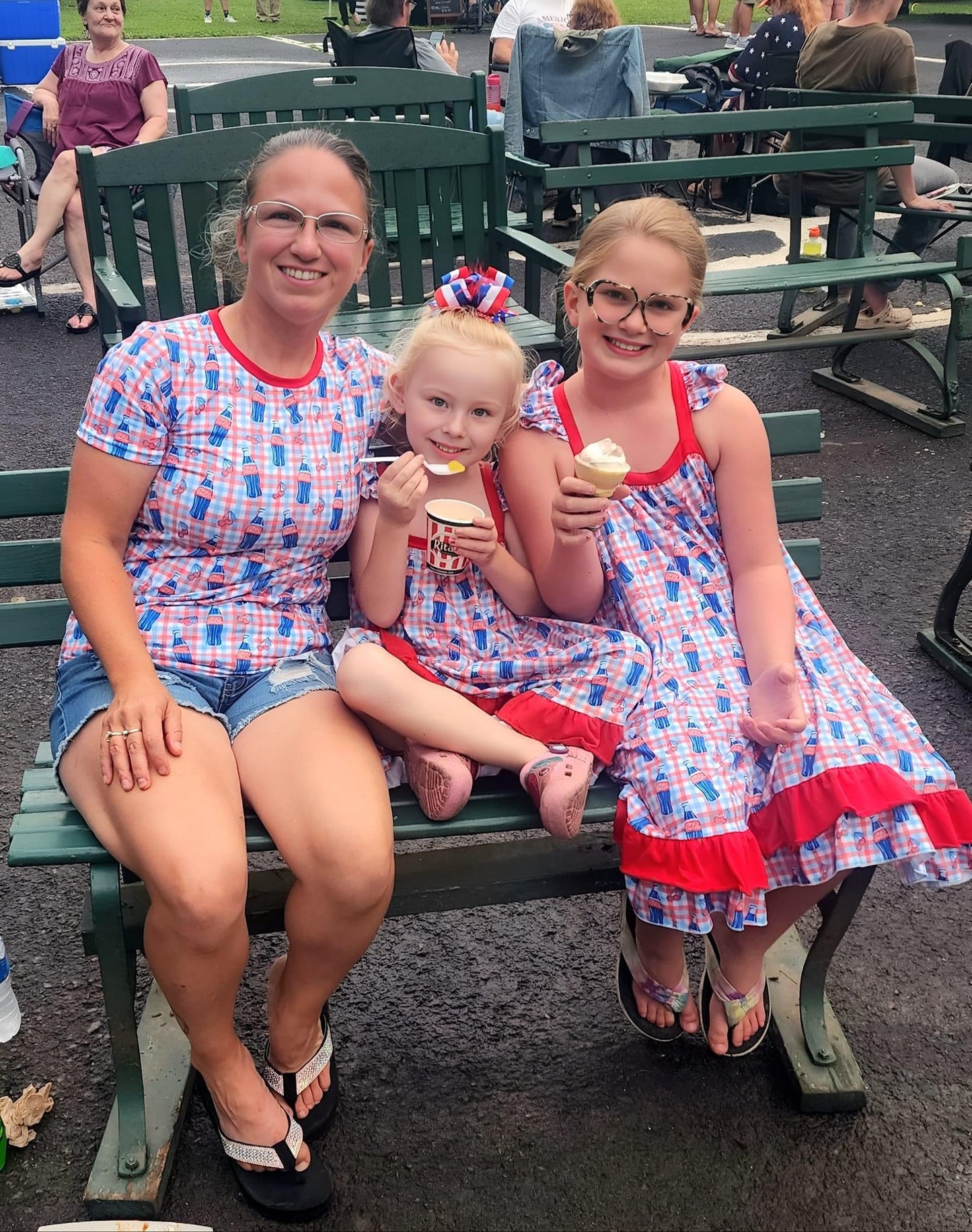 Cherry Cola Ruffle Bow Back Dress