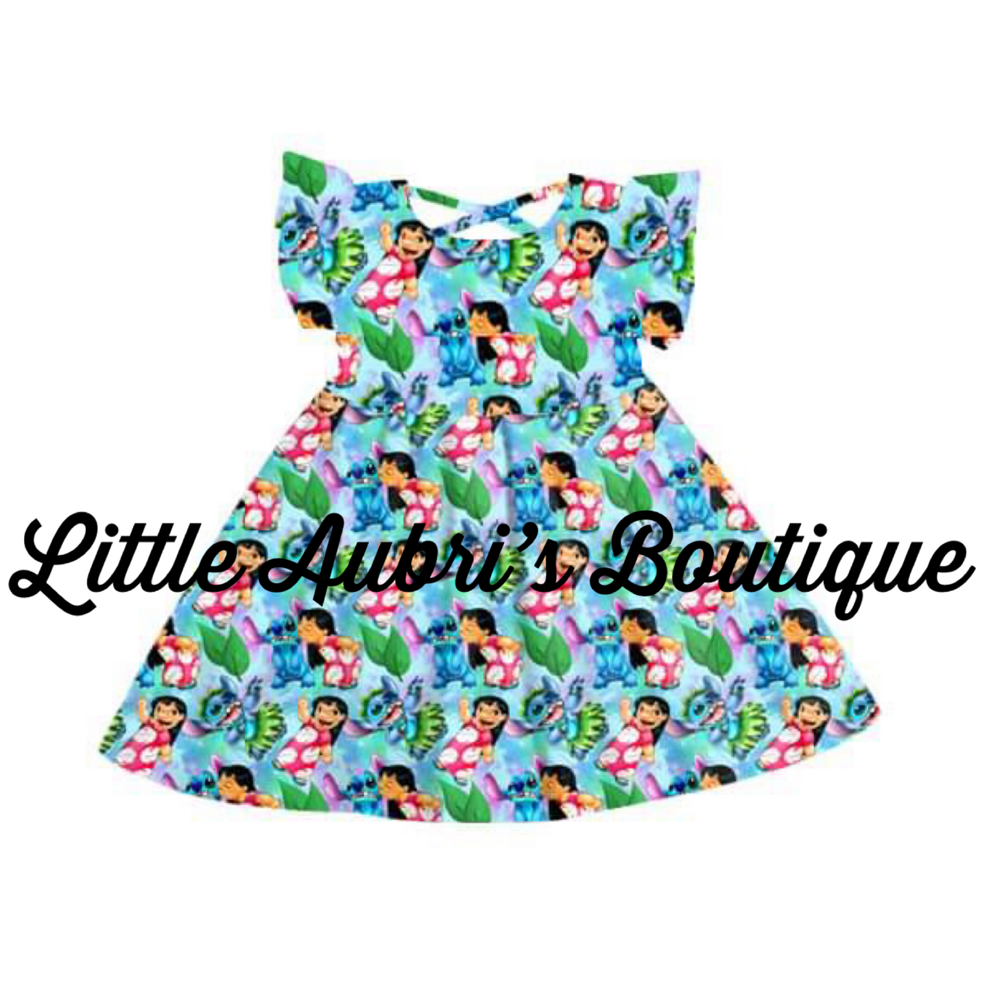 PREORDER Hawaiian Alien Cross Back Twirl Dress CLOSES 12/1