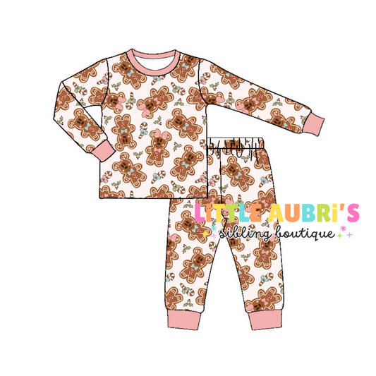 PINK MOUSE GINGERBREAD Pajama Set (*SHIPS LATE NOV)