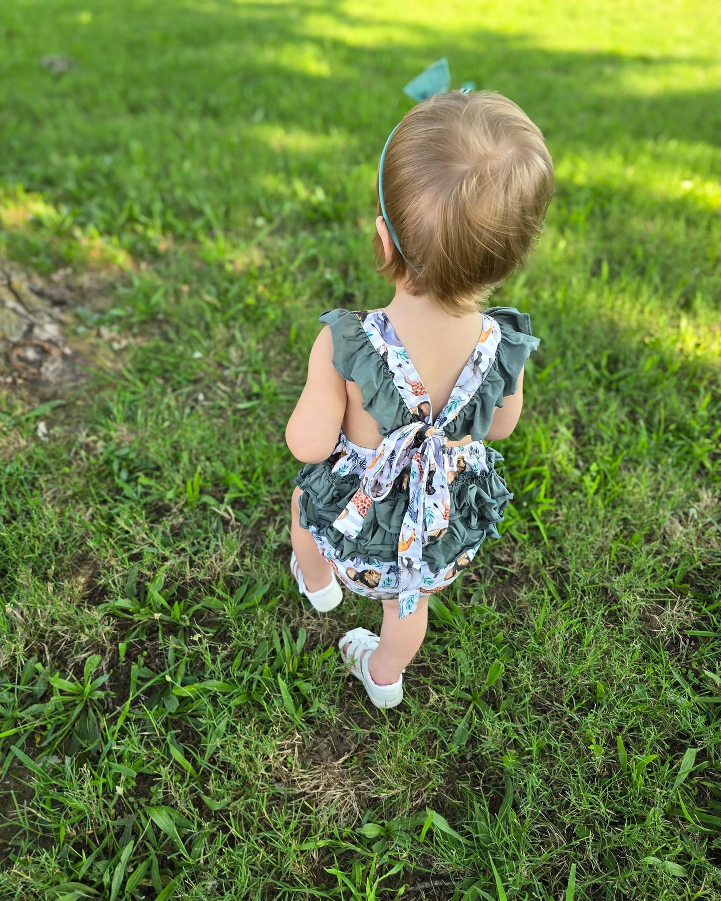 Zoo Day Ruffle Bum Romper