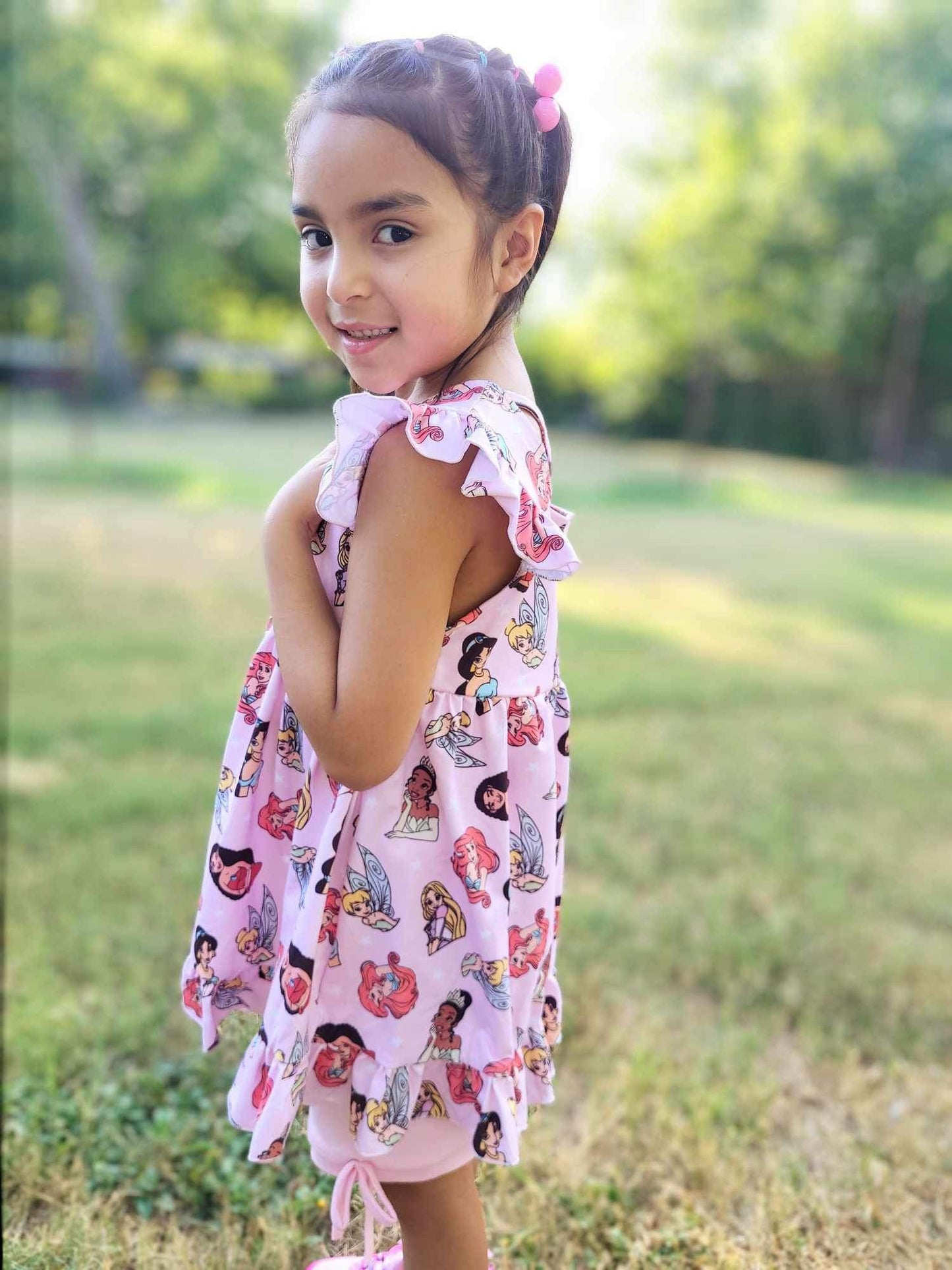 Fit for a Princess Cross Back Tunic and Shorts Set