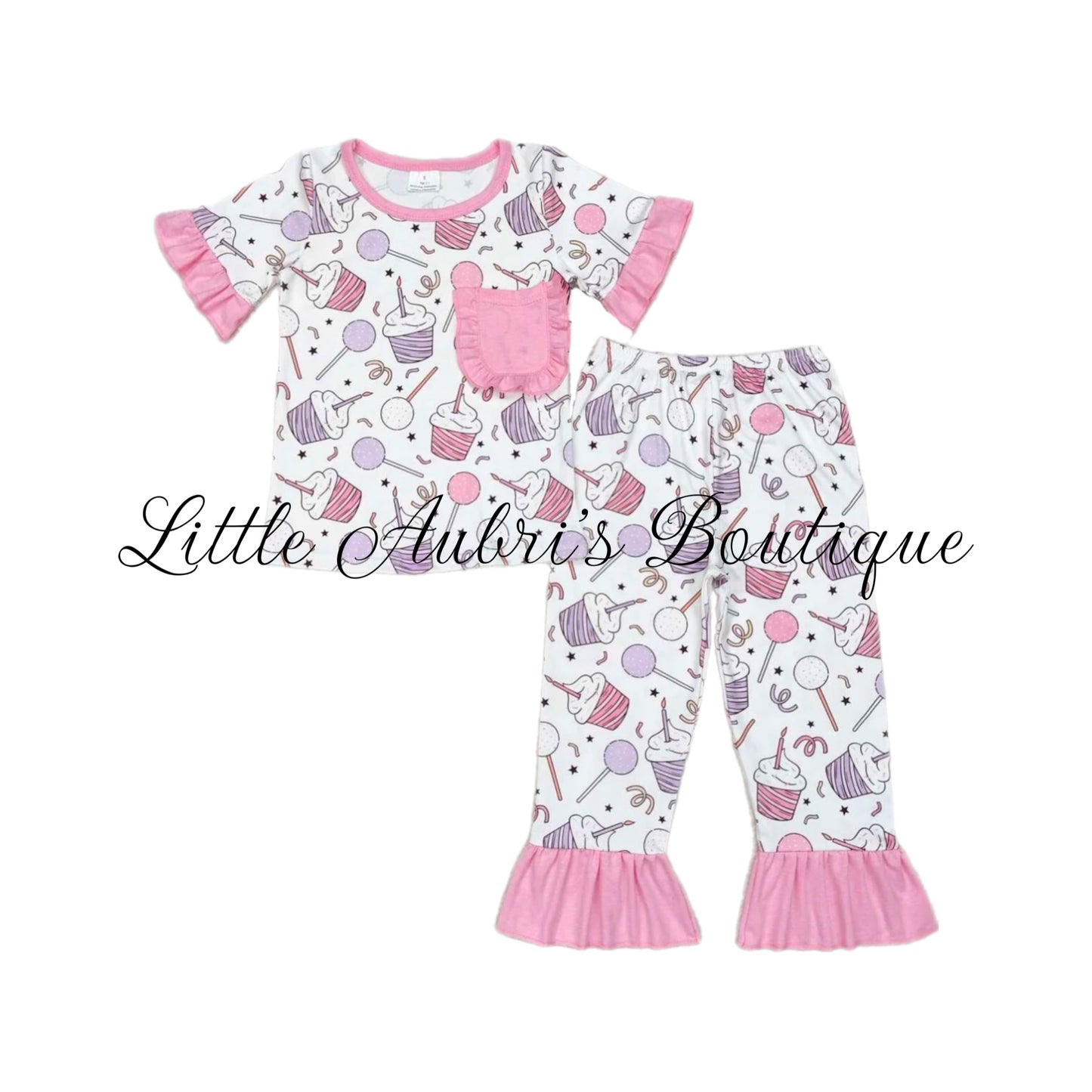 Pink Birthday Celebration Pajama Set ETA Late May