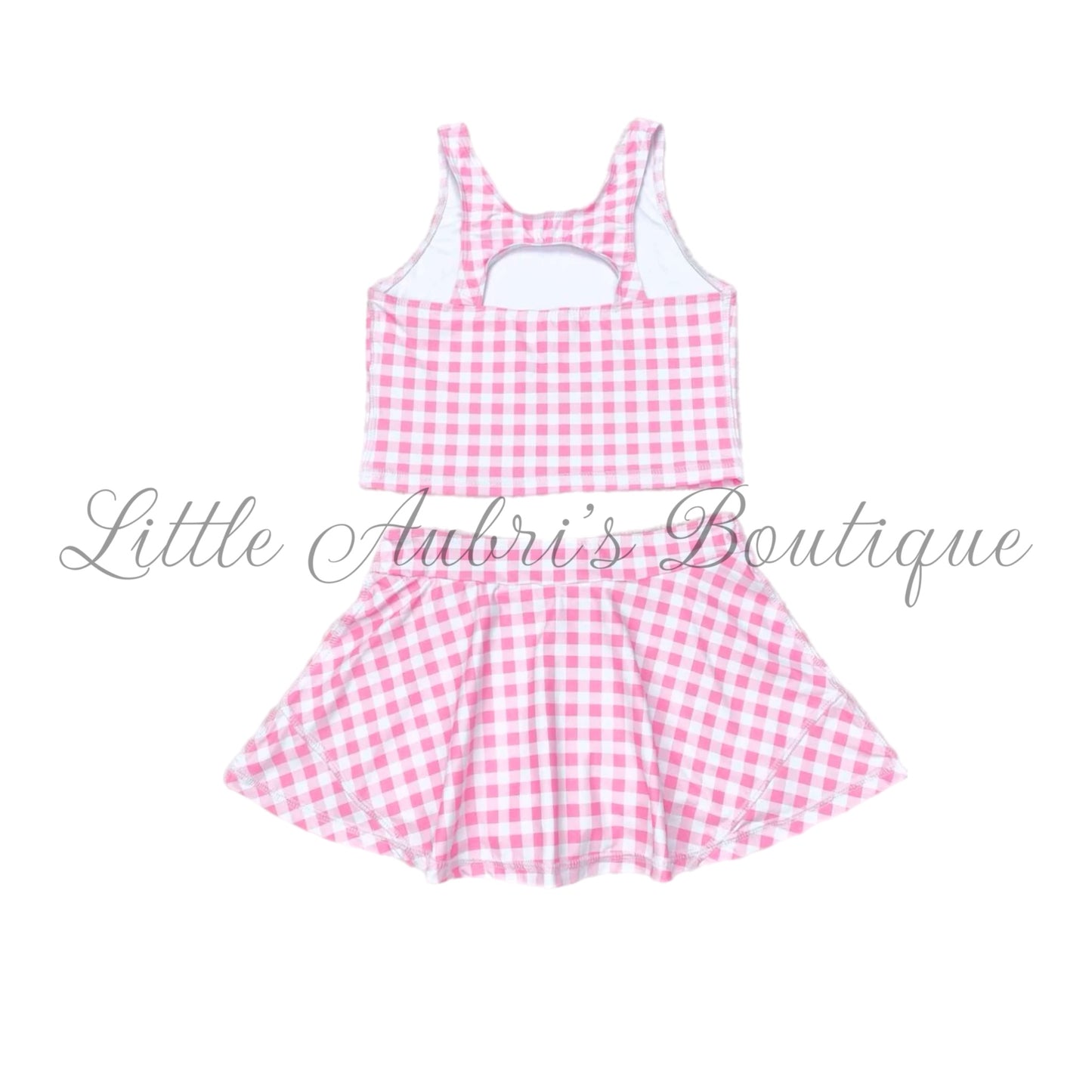 Pink Gingham Athletic Skort Set ETA Early Nov