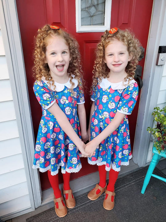 Schoolhouse Apples Lace Dress