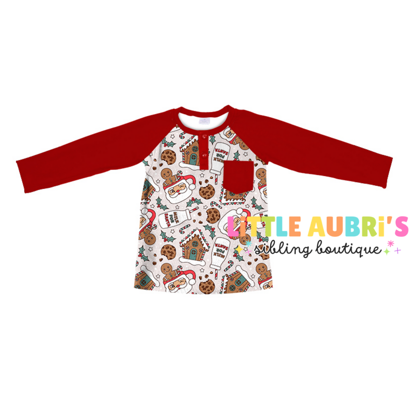 MILK FOR SANTA Pocket Henley (*SHIPS LATE OCT)