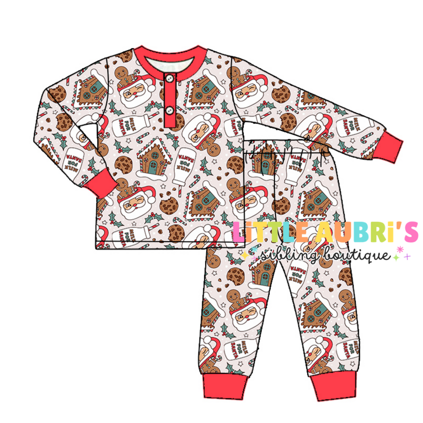 MILK FOR SANTA Pajama Set (*SHIPS LATE OCT)