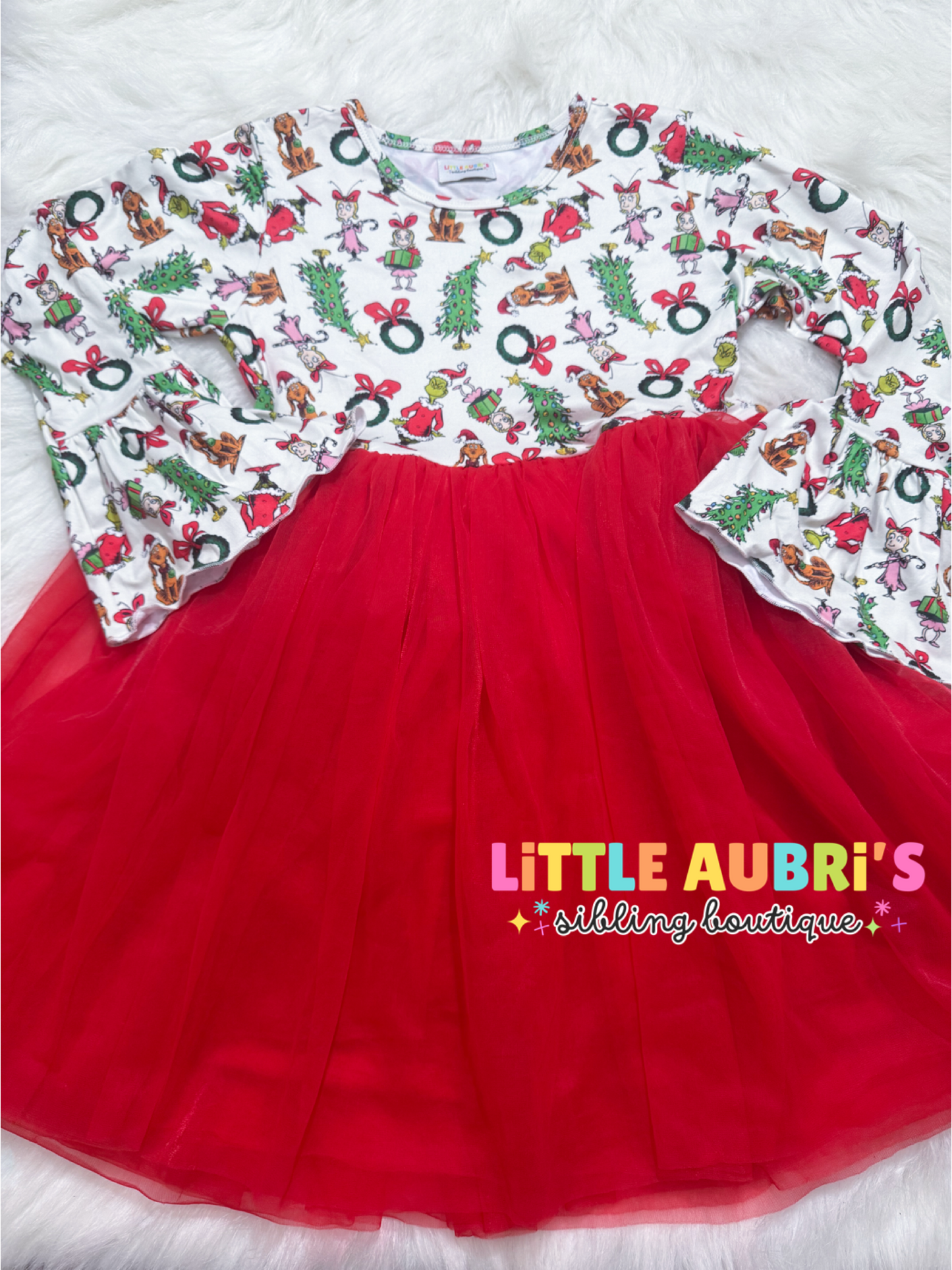 MEAN ONE Bell Sleeve Tulle Dress (*SHIPS LATE OCT)
