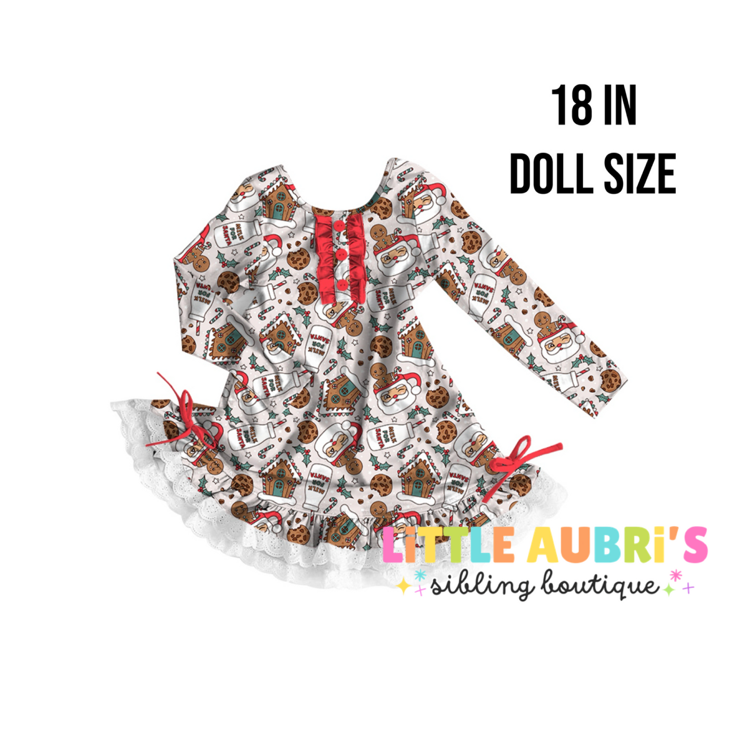 18 in Doll MILK FOR SANTA Lace Pajama Dress (*SHIPS LATE OCT)