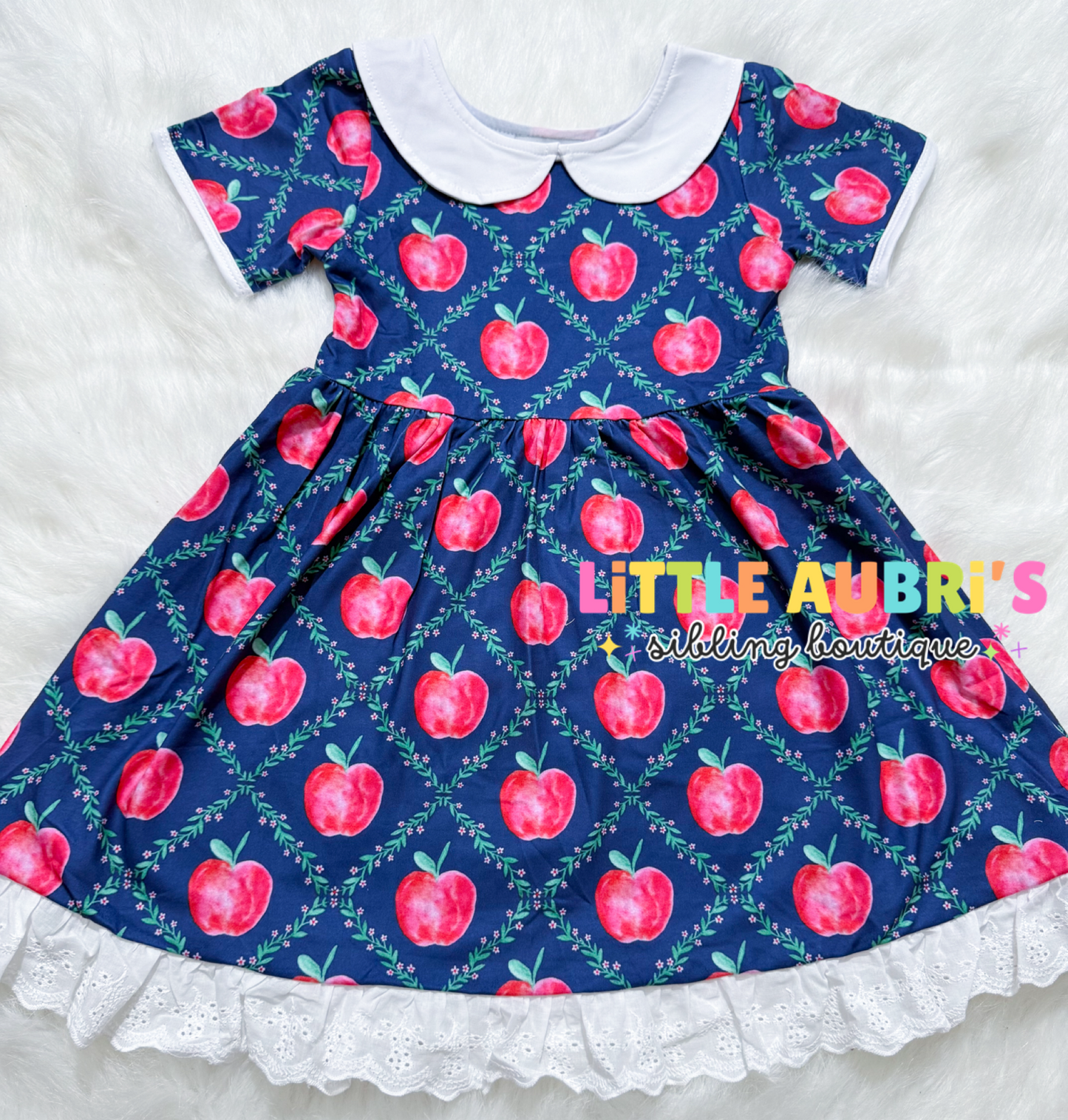 HONOR ROLL APPLE Lace Collar Dress