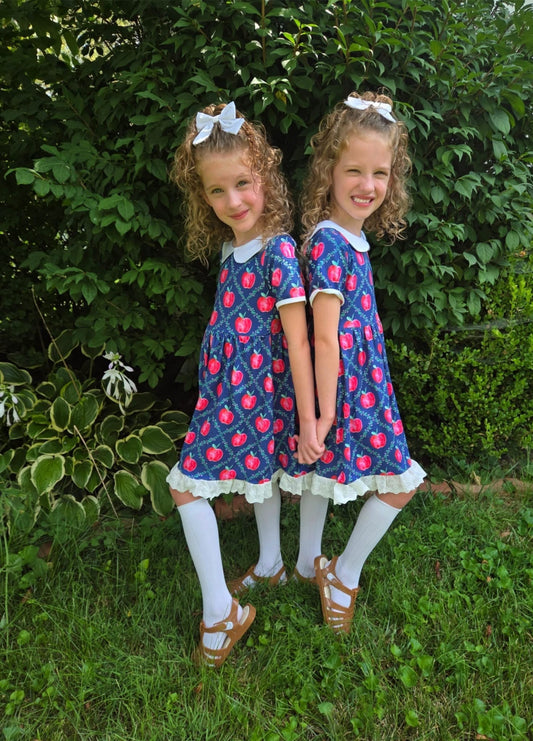 HONOR ROLL APPLE Lace Collar Dress