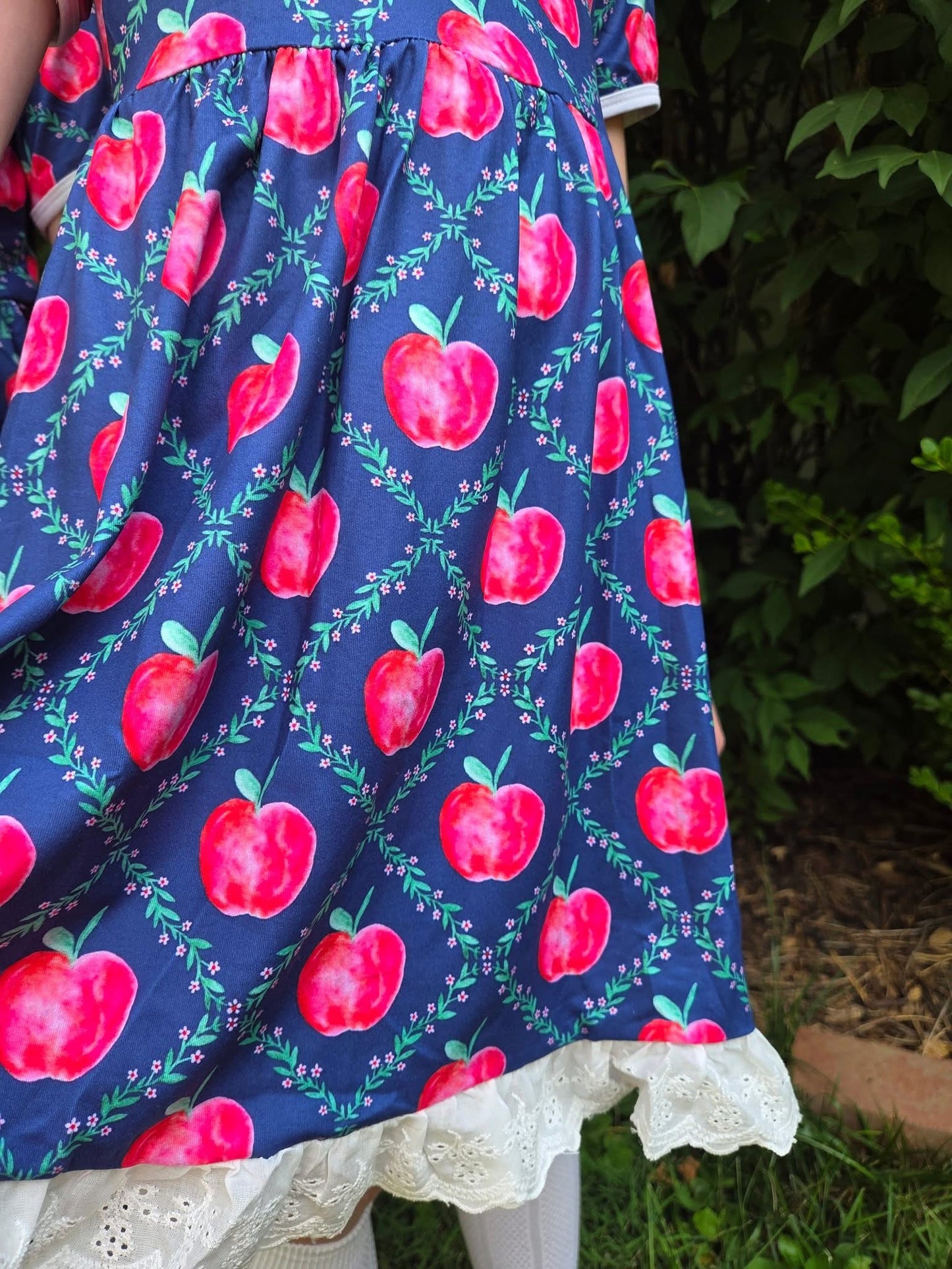HONOR ROLL APPLE Lace Collar Dress