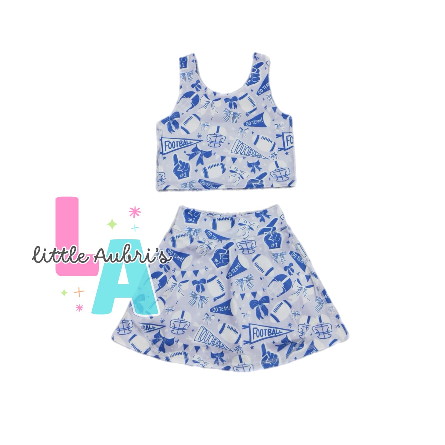 Blue Cheer Crop and Athletic Skort Set ETA Late August