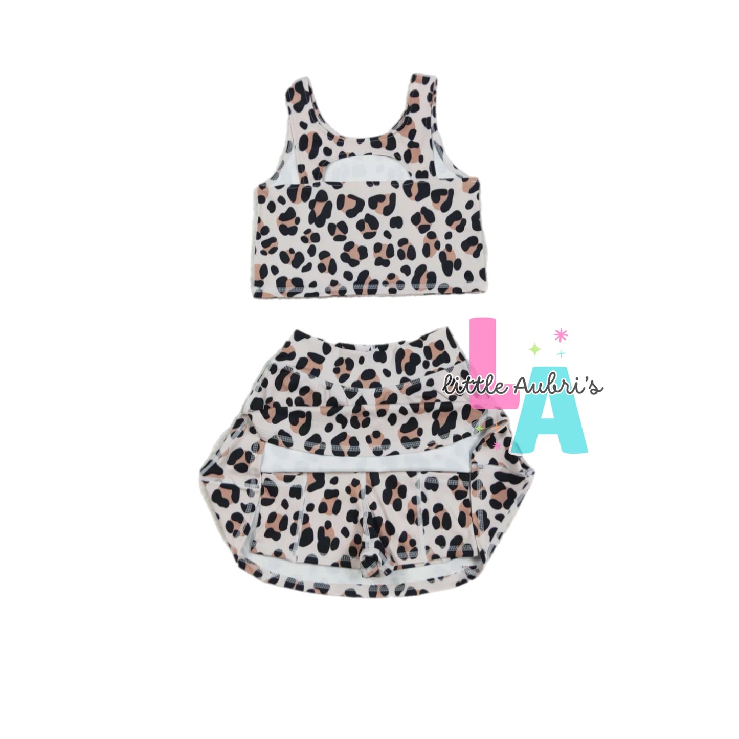 Leopard Crop and Athletic Skort Set ETA Late Sept