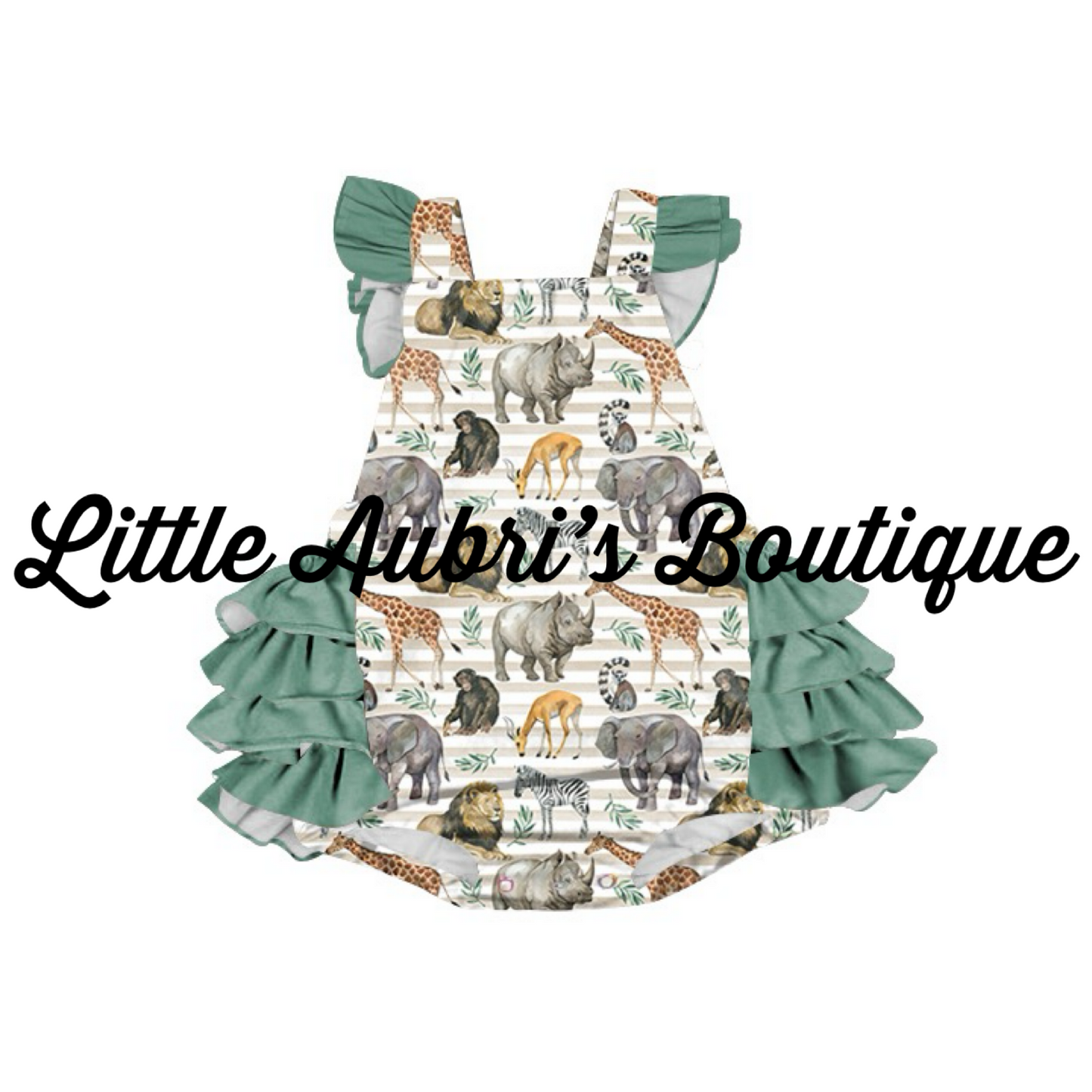 Zoo Day Ruffle Bum Romper