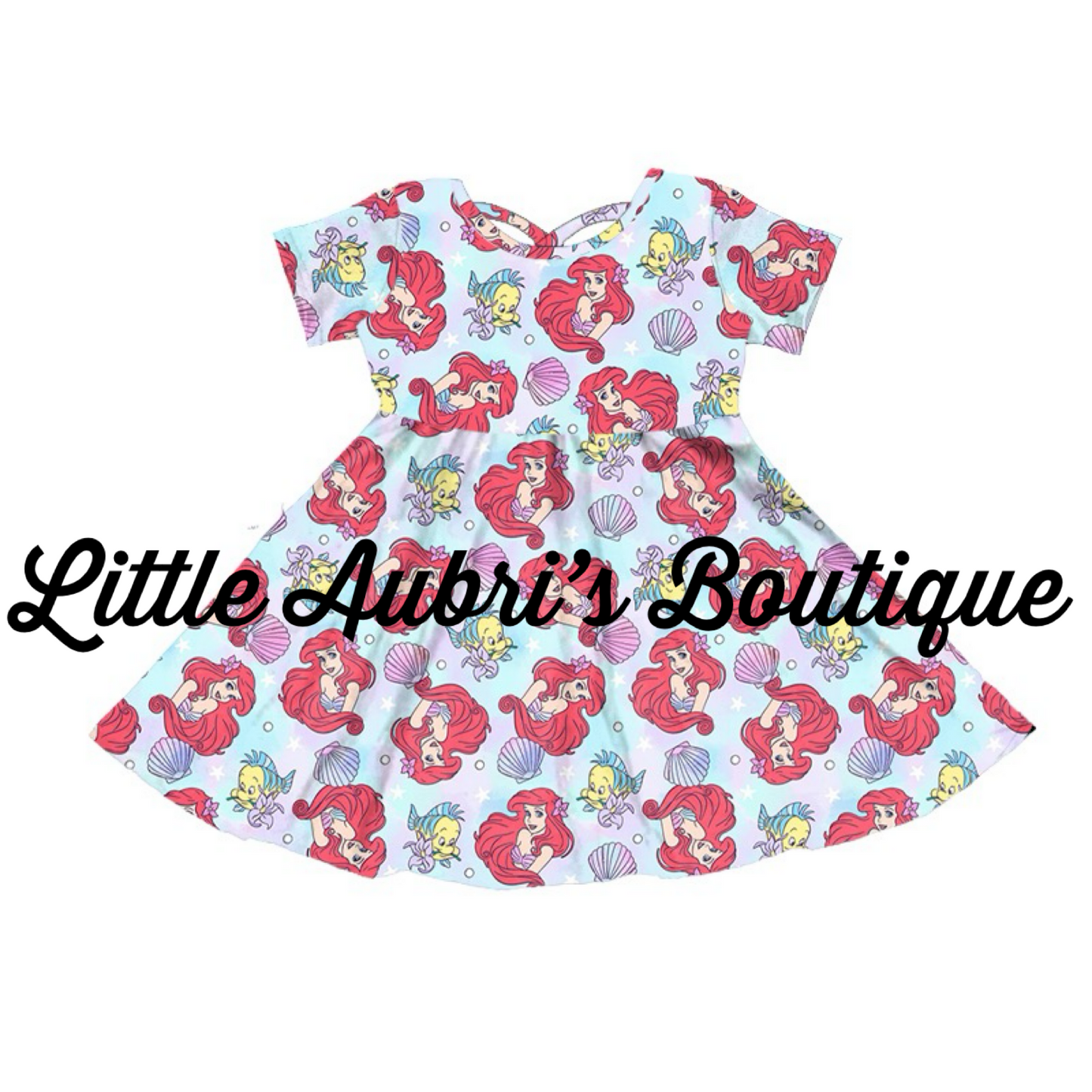 Under the Sea Cross Back Twirl Dress