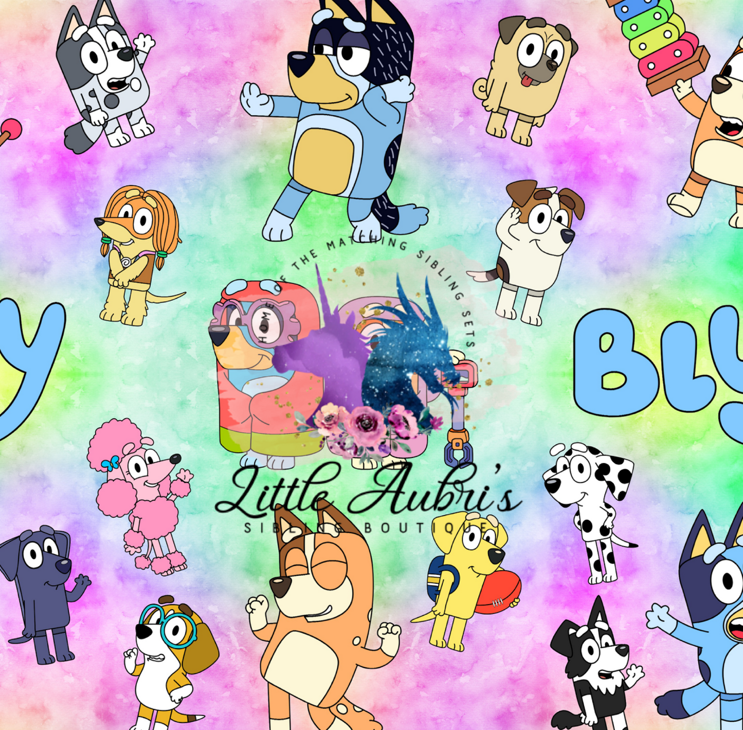 Blue Heeler Pups Tee and Shorts Lounge Set