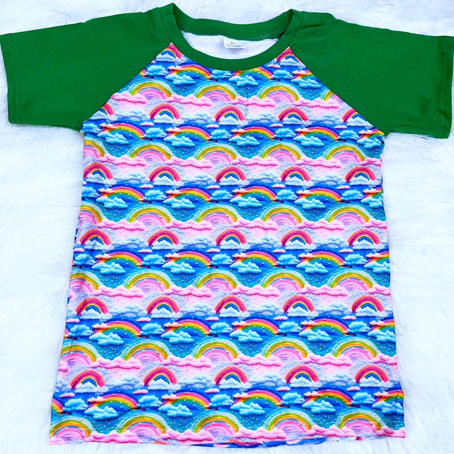 3D Magical Rainbow Raglan