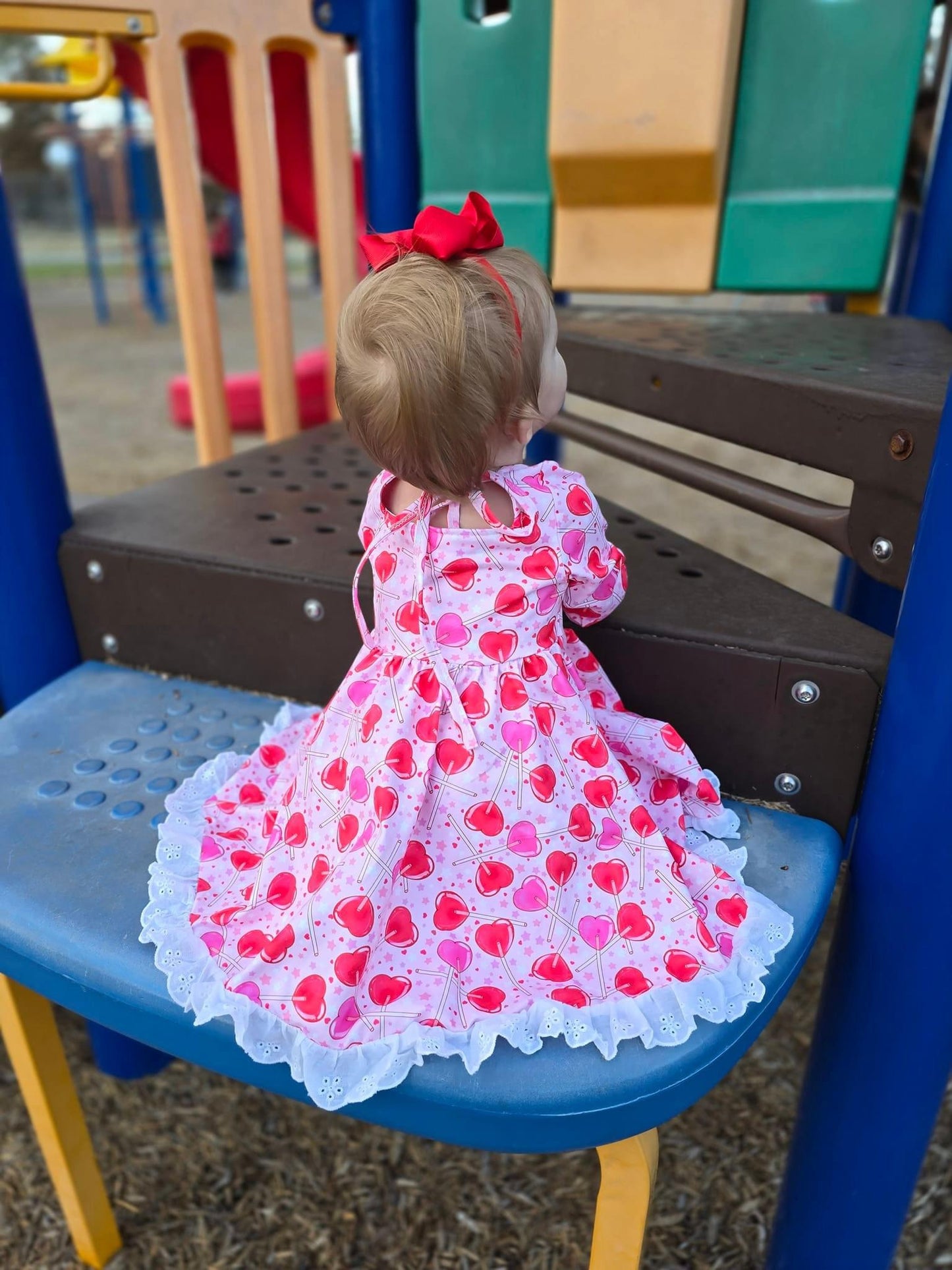 I’m a Sucker for You Lace Tie Back Long Sleeve Dress