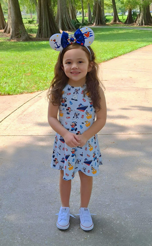 MOUSE CRUISE Athletic Dress + Detached Shorts Set