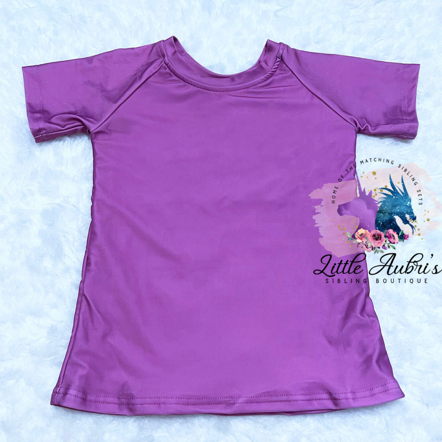 Neon Purple Rash Guard Top