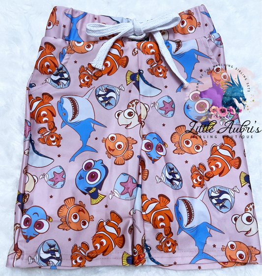 Just Keep Swimming Knee Length Board Shorts