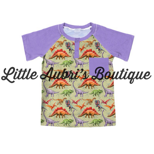 Dinosaur Roar Pocket Henley