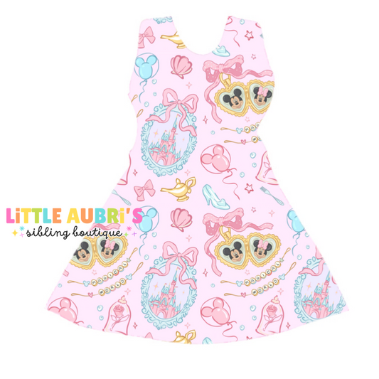 Adult PINK MAGIC ON MAIN ST Athletic Dress + Detached Shorts Set (*SHIPS EARLY DEC)