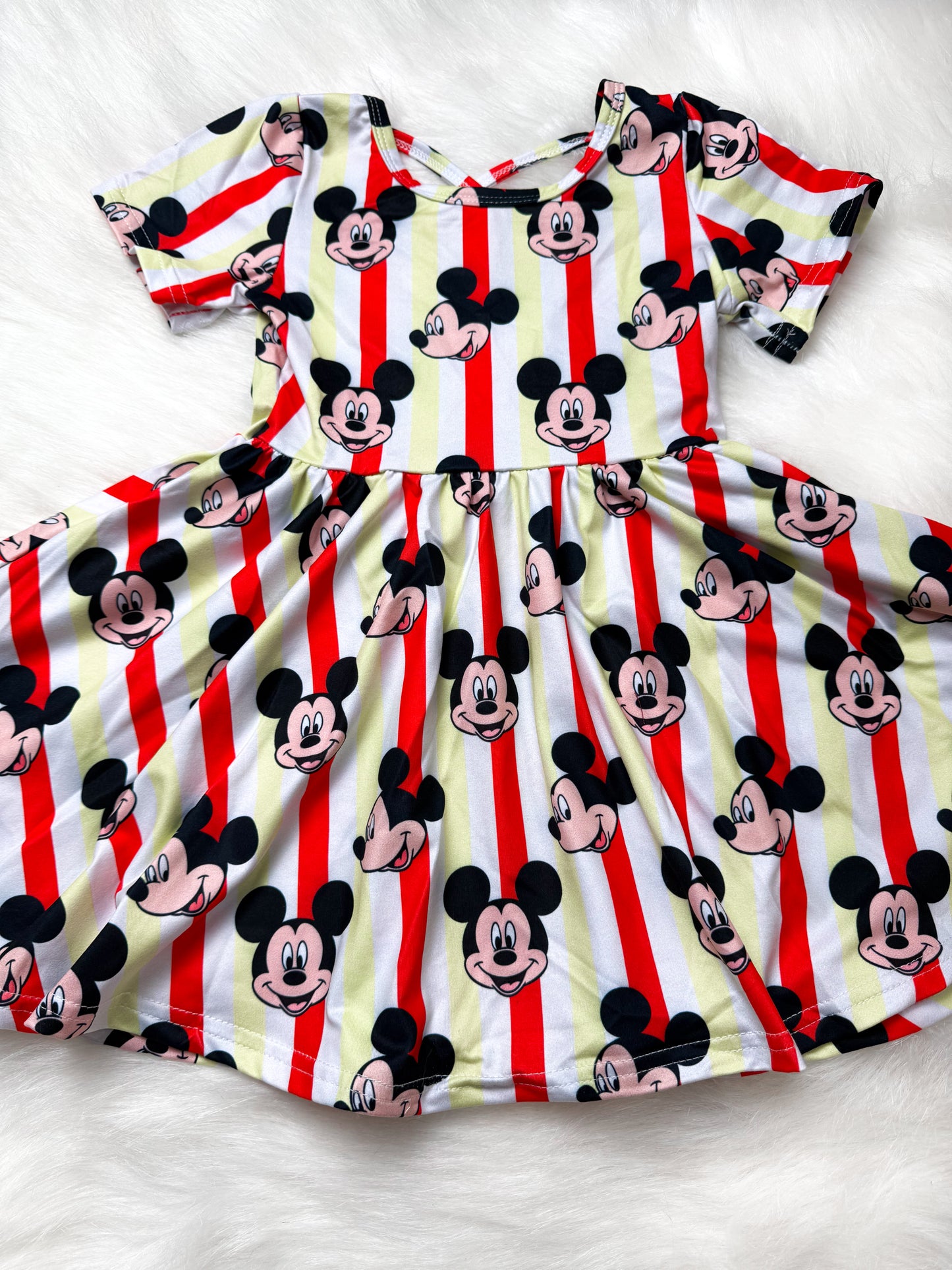 Boy Mouse Cross Back Twirl Dress