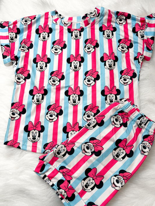 Girl Mouse Boxy Tee and Shorts Lounge Set