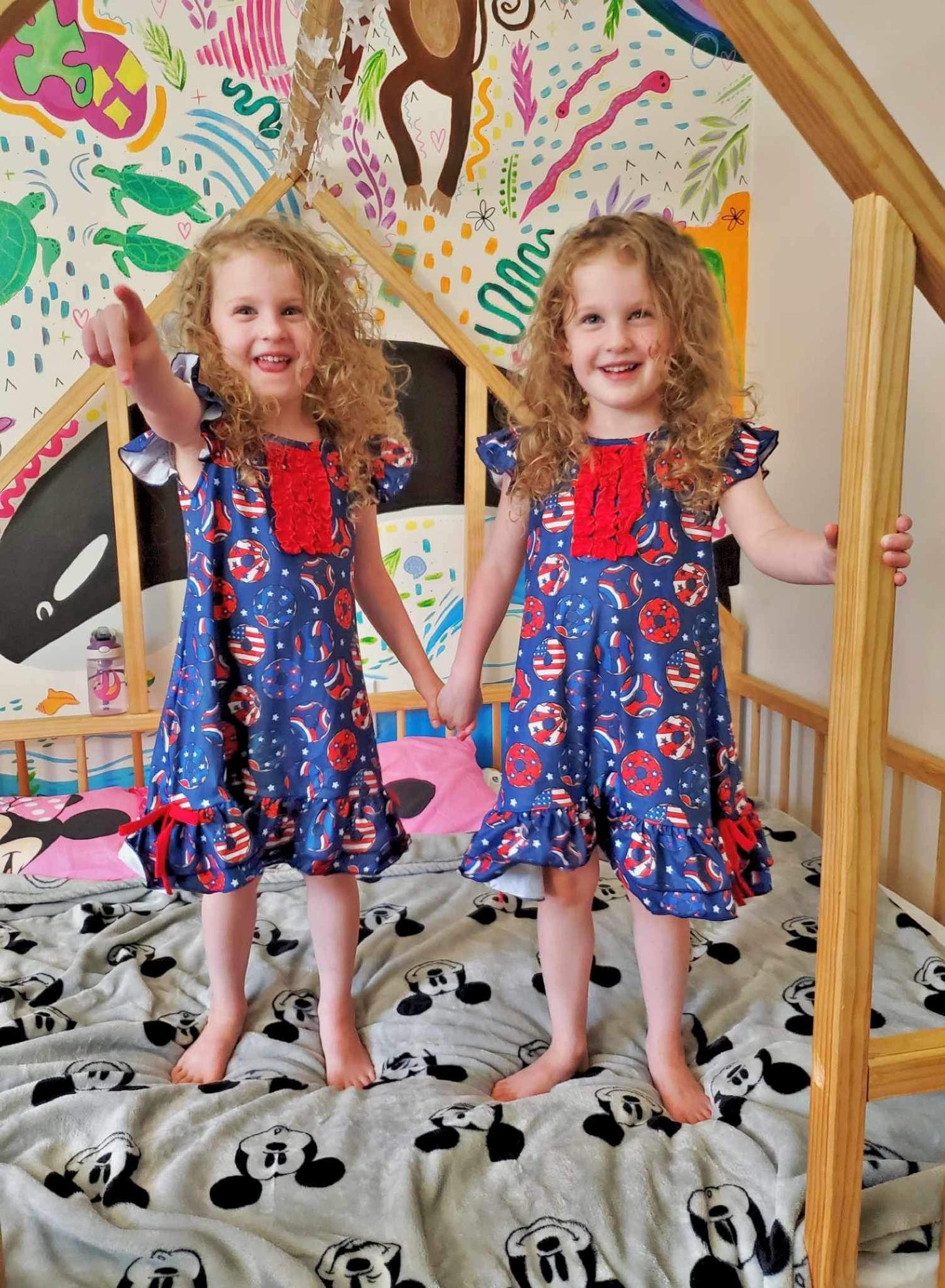 Patriotic Donuts Pajama Dress