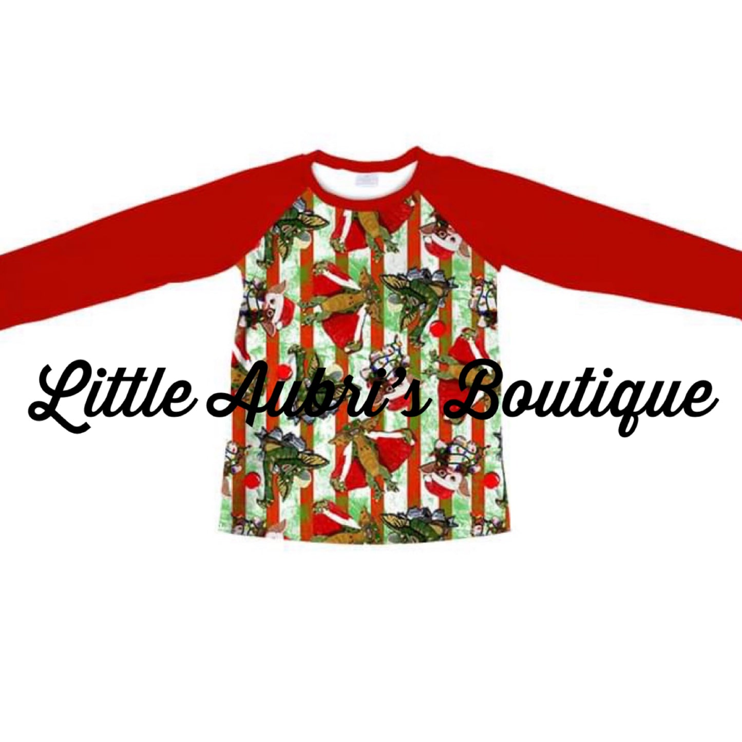 PREORDER Adult Gremlin Christmas Long Sleeve Raglan CLOSES 7/28