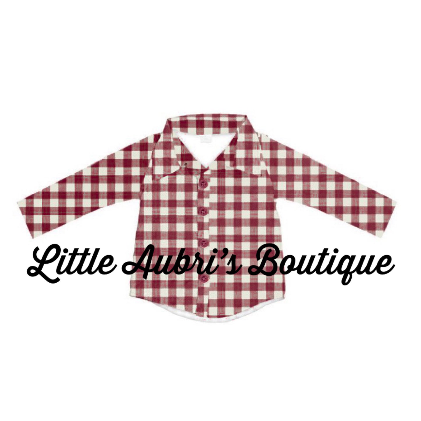 PREORDER Burgundy Button Down CLOSES 7/14