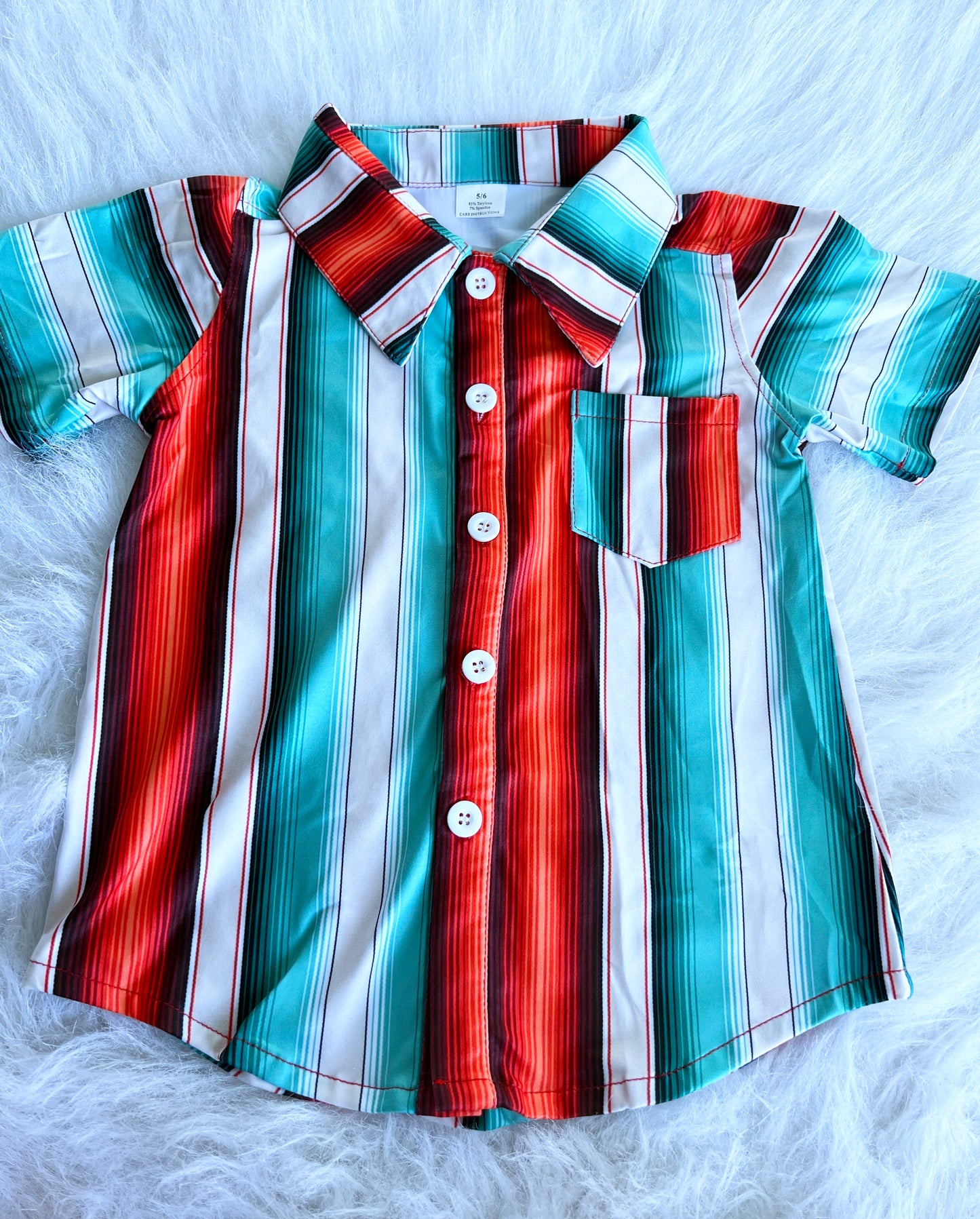 Blue Serape Button Down