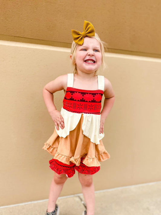 Island Princess Ruffle Shorts Set