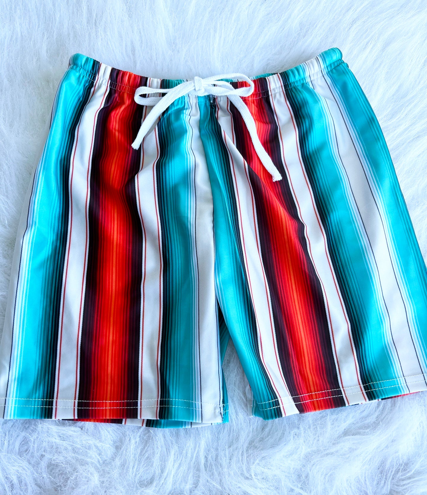 Blue Serape Euro Shorts