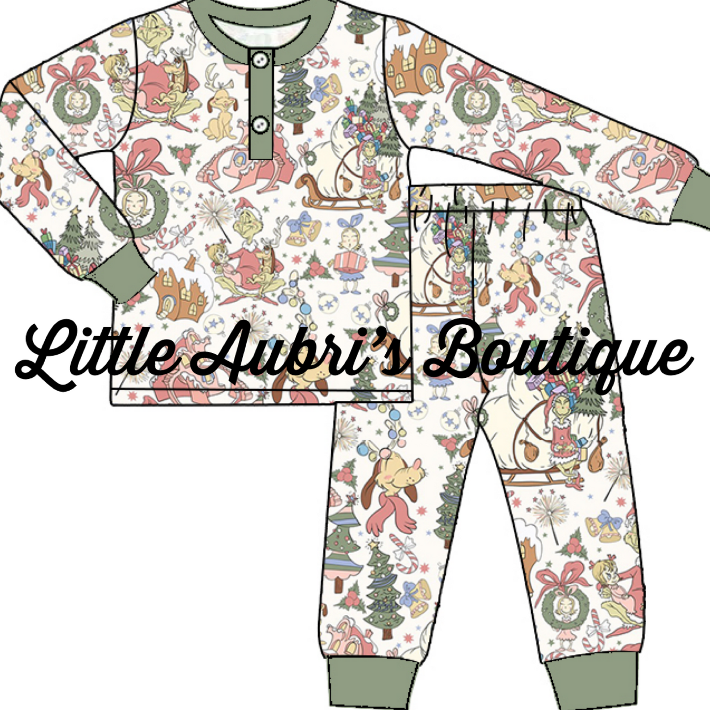 PREORDER Adult Pastel Whoville Pajama Set CLOSES 7/14