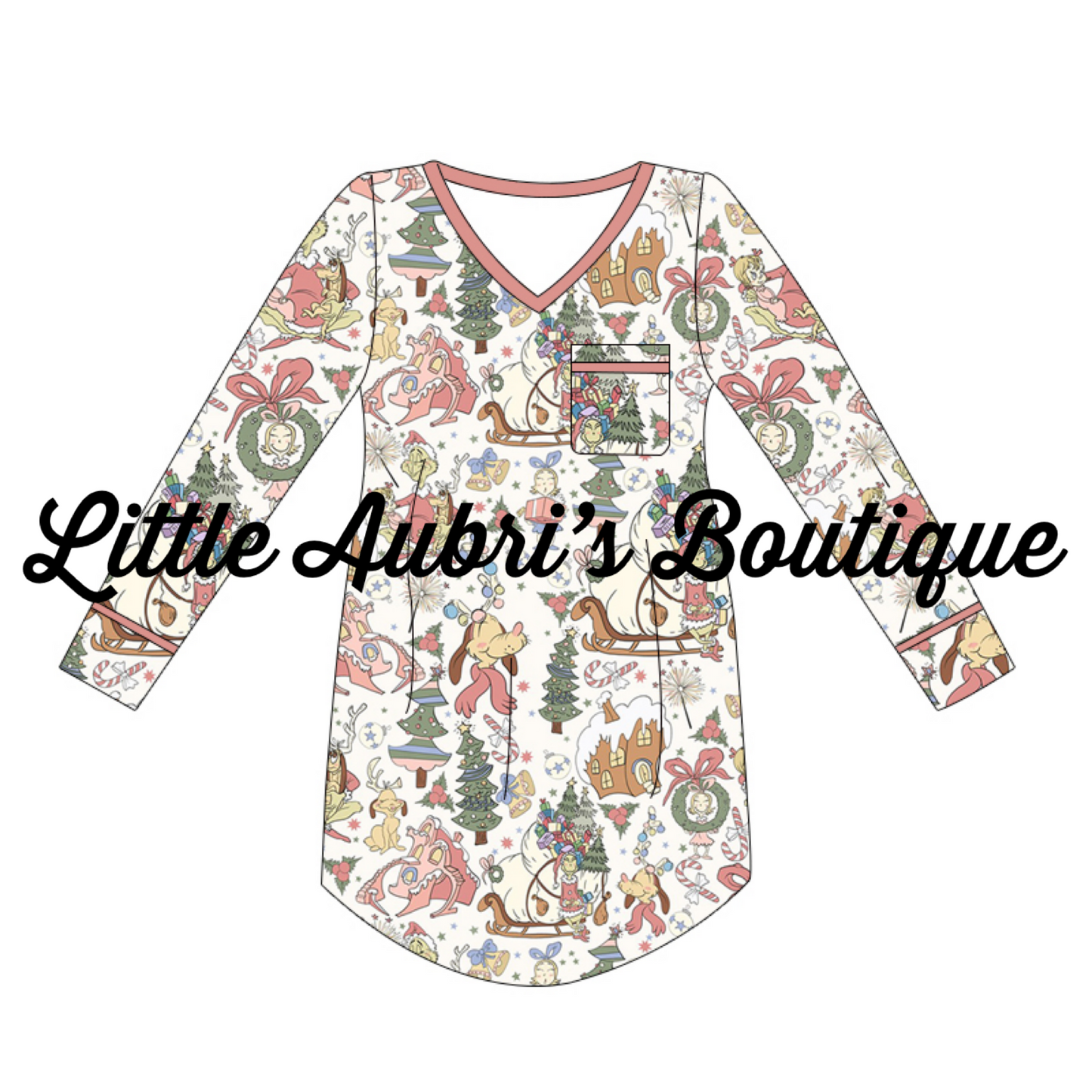 PREORDER Adult Pastel Whoville Pajama Dress CLOSES 7/14
