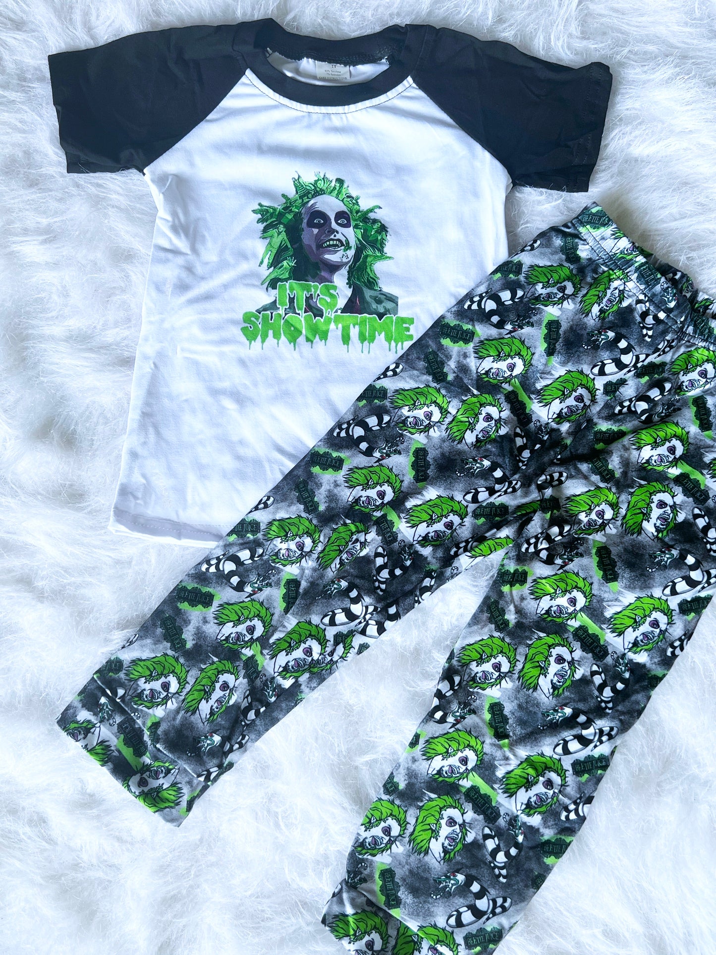 Beetlejuice Kid Graphic Tee and Pajama Set
