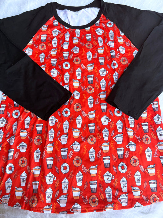 Pumpkin Spice Adult Long Sleeve Raglan (Size down for women)