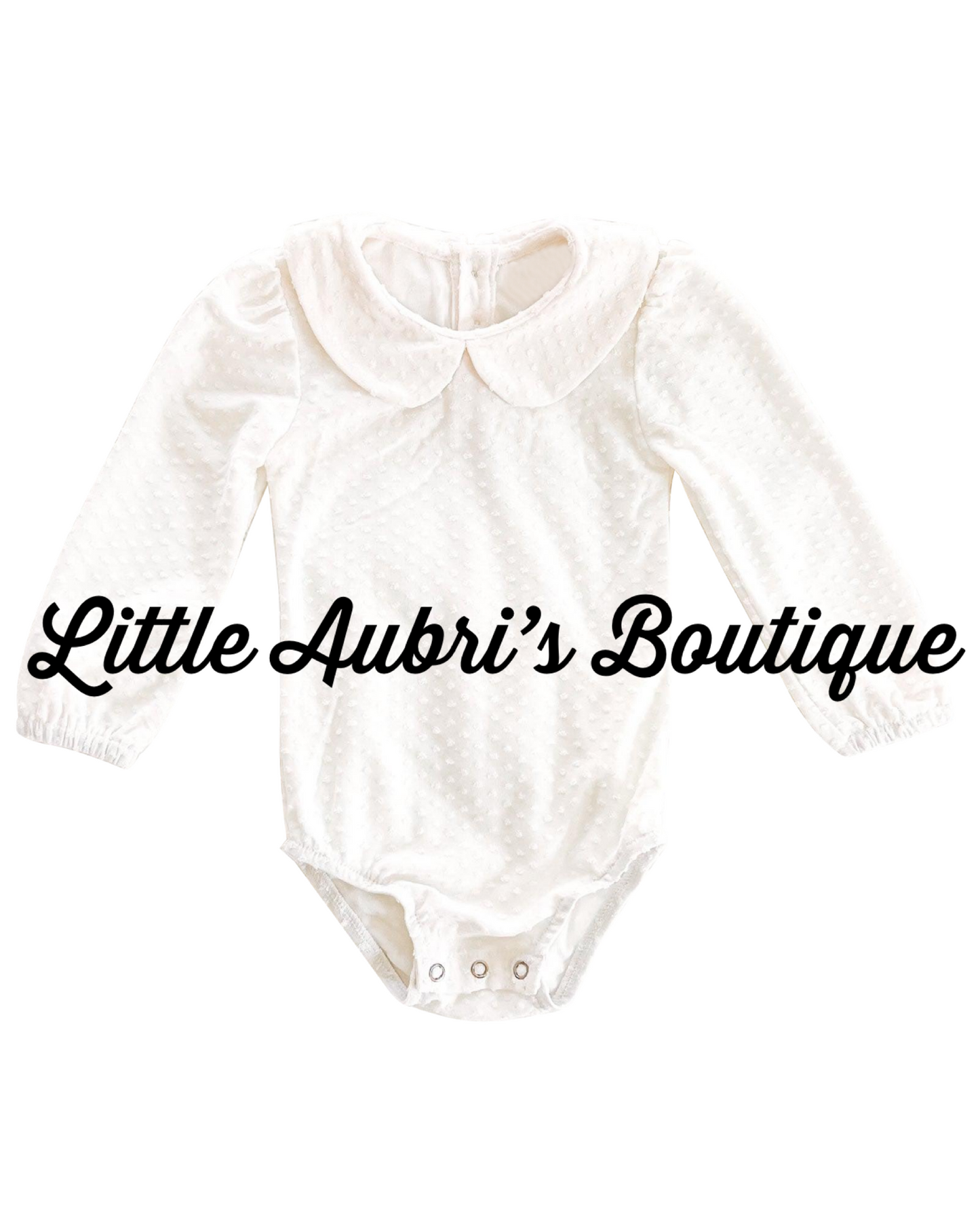 PREORDER White Swiss Dot Peter Pan Collar Leotard CLOSES 7/28