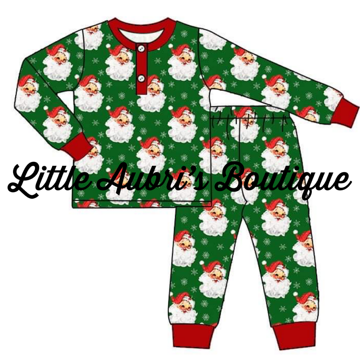 PREORDER Vintage Santa Pajama Set CLOSES 7/14